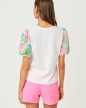 Load image into Gallery viewer, Brittan Knit Top - Resort White Viney Liney