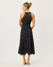 Load image into Gallery viewer, Denise Lace Halter Midi Dress - Noir Sway With Me Scalloped Lace