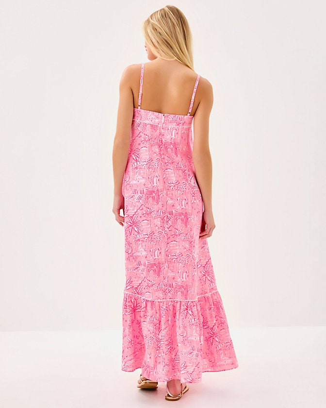 Rozalie Linen Maxi Dress - Conch Shell Pink Pennys Playground  The Islands  - A Lilly Pulitzer Signature Store