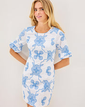 Load image into Gallery viewer, Fiesta Dress - Sunwashed Blue Al Fresco Dot Embroidery
