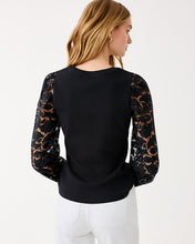 Load image into Gallery viewer, Bryant Lace Knit Top - Noir