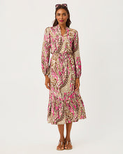 Load image into Gallery viewer, Axton Midi Dress - Pink Aster Sketching On Safari