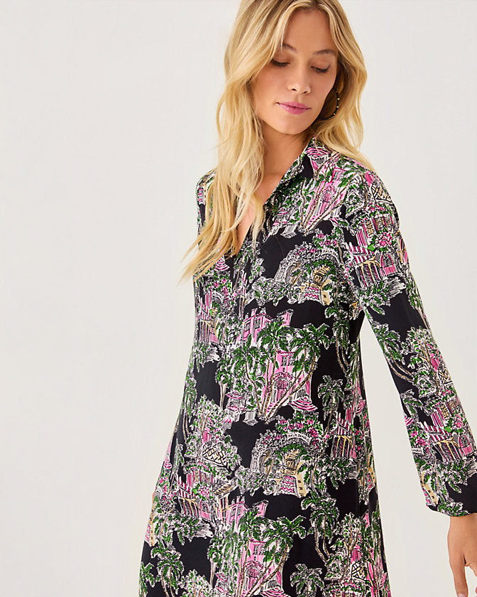 midi anniversary dress for women Simona Midi Dress - Onyx Pb Anniversary Toile – The Islands