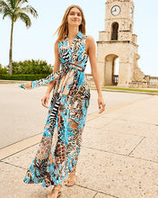 Load image into Gallery viewer, Marria Stretch Maxi Shirtdress - Breezy Aqua Oversized Lillys Zoo