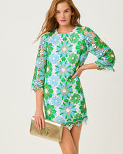 Load image into Gallery viewer, Jouri 3/4 Sleeve Lace Dress - Putting Green Sunshine Tile Lace