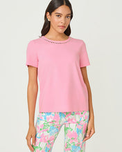 Load image into Gallery viewer, Clairmont Pearl Knit Top - Conch Shell Pink