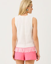 Load image into Gallery viewer, Roe Crochet Sweater Shell Tank - Resort White Starfish Embroidery