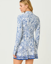 Load image into Gallery viewer, UPF 50+ Luxletic Barbados Zip-Up Jacket - Starlight Navy Crossgrain Zoology