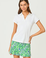Load image into Gallery viewer, UPF 50+ Luxletic Frida Scallop Polo - Resort White