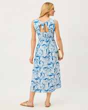 Load image into Gallery viewer, Finnley Smocked Midi Dress - Nassau Blue Thar She Blows