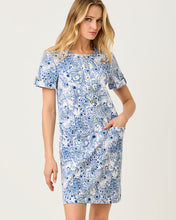 Load image into Gallery viewer, Cameron Popover Dress - Starlight Navy Zoology
