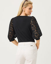 Load image into Gallery viewer, Ronson Eyelet Knit Top - Noir