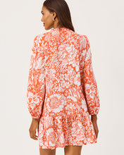 Load image into Gallery viewer, Shaley Tunic Popover Dress - Sunset Orange Budding Romance