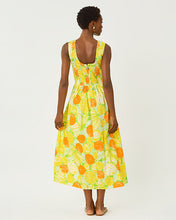 Load image into Gallery viewer, Daisey Smocked Midi Dress - Island Palm Zesty