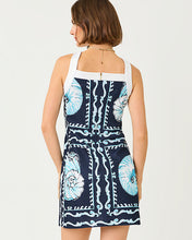 Load image into Gallery viewer, Duffy Shift Dress - Low Tide Navy Shell Shine Engineered Knit Shift