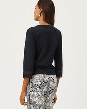 Load image into Gallery viewer, Clairmont 3/4 Sleeved Knit Top - Noir