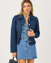 Load image into Gallery viewer, Peyser Quilted Denim Jacket - Dark Wash Butterfly Quilted Indigo Denim