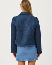 Load image into Gallery viewer, Peyser Quilted Denim Jacket - Dark Wash Butterfly Quilted Indigo Denim