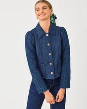 Load image into Gallery viewer, Peyser Quilted Denim Jacket - Dark Wash Butterfly Quilted Indigo Denim