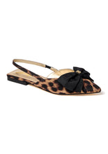 Load image into Gallery viewer, Brit Black Bow Slingback Shoe - Leopard