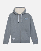 Load image into Gallery viewer, Mens' Sherpa-Lined Full-Zip Hooded Sweatshirt - Gray
