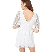 Load image into Gallery viewer, Parigi Skort Romper - Resort White Scalloped Shell Lace