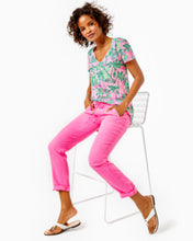 Load image into Gallery viewer, 31" Taron Mid-Rise Linen Pant - Pink Isle
