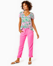 Load image into Gallery viewer, 31" Taron Mid-Rise Linen Pant - Pink Isle