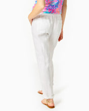 Load image into Gallery viewer, 31" Taron Mid-Rise Linen Pant - Resort White