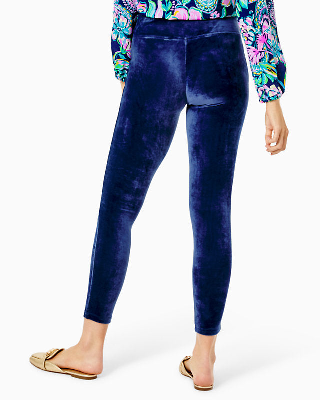 Myria Velour Legging - High Tide Navy – The Islands - A Lilly