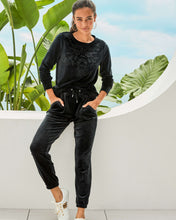 Load image into Gallery viewer, 28" Mallie Velour Pant - Onyx
