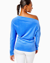 Load image into Gallery viewer, Sheera Velour Top - Boca Blue
