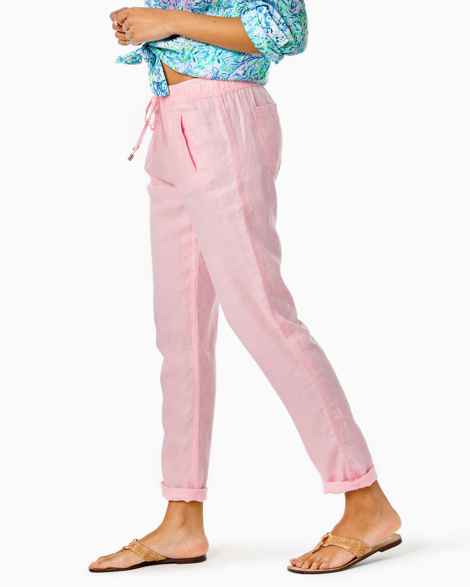 Last Breath of Summer: My Pink Linen Pants