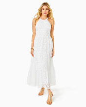 Load image into Gallery viewer, Beccalyn Eyelet Maxi Dress - Resort White Oversized Pinwheel Rayon Eyelet