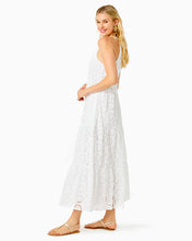 Load image into Gallery viewer, Beccalyn Eyelet Maxi Dress - Resort White Oversized Pinwheel Rayon Eyelet