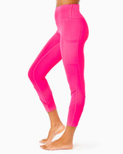 Load image into Gallery viewer, UPF 50+ 24" South Beach High-Rise Midi Legging - Pink Grenadine