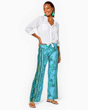 Load image into Gallery viewer, 33" Bal Harbour Mid-Rise Palazzo Pant - Seabreeze Blue Plant One On You Engineered Pant