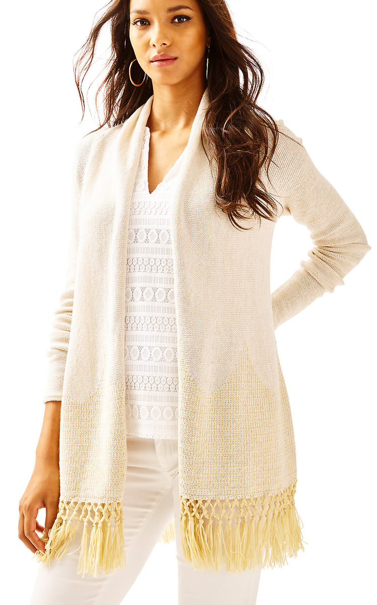 トップス GOLDEN  KNIT CARDIGAN Buy Yellow 100% Cotton V-Neck Long Sleeve Knitted Cardigan