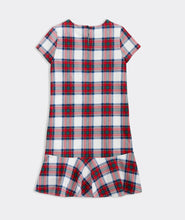 Load image into Gallery viewer, VV Girls' Tartan Plaid Short Sleeve Dress