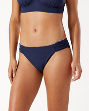 Load image into Gallery viewer, Island Cays Palms Reversible Hipster Bikini Bottoms - Mare Navy Rev