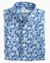 Load image into Gallery viewer, Men's Happy Hour Short Sleeve Button Down Shirt - Seven Seas Blue