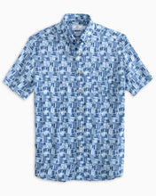 Load image into Gallery viewer, Men's Happy Hour Short Sleeve Button Down Shirt - Seven Seas Blue