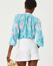 Load image into Gallery viewer, Elsa Silk Top - Capri Blue Shelden
