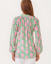 Load image into Gallery viewer, Elsa Silk Top - Fauna Green Party Like A Pineapple
