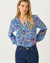 Load image into Gallery viewer, Elsa Silk Top - Multi Paisley Parade
