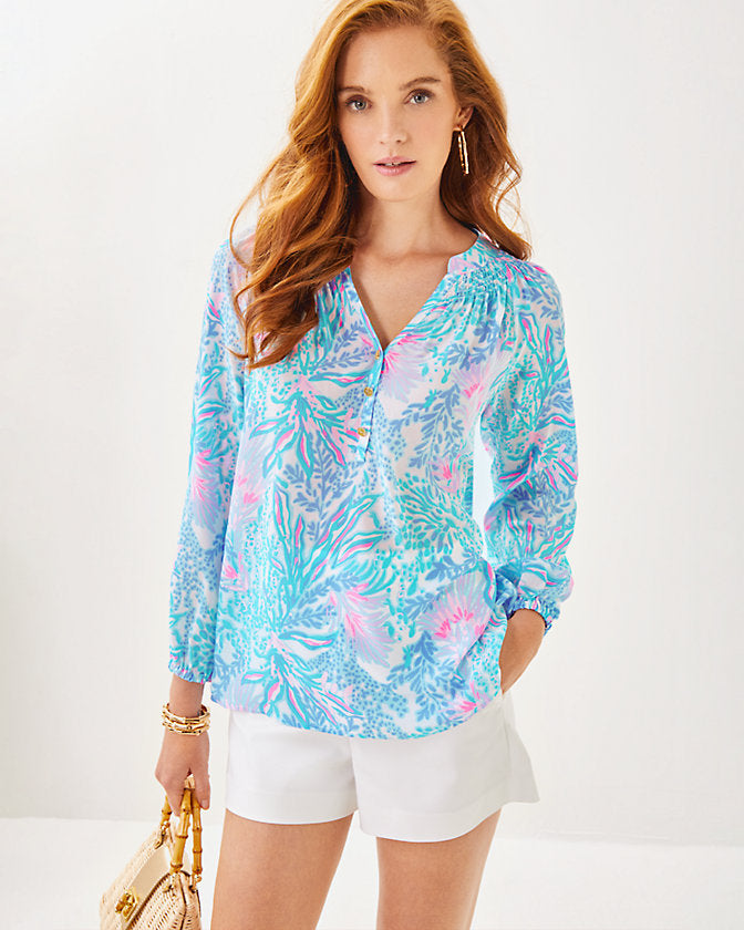 Elsa Silk Top - Multi Via Del Mar