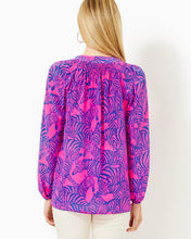 Load image into Gallery viewer, Elsa Silk Top - Passion Fruit Pink Wild Nights
