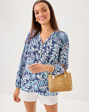 Load image into Gallery viewer, Elsa Silk Top - Sapphire Pool Summer Shorelines
