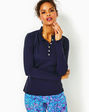 Load image into Gallery viewer, UPF 50+ Luxletic Hutton Polo Top - True Navy
