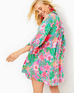 Natalie Shirtdress Cover-Up - Multi Journey To The Jungle